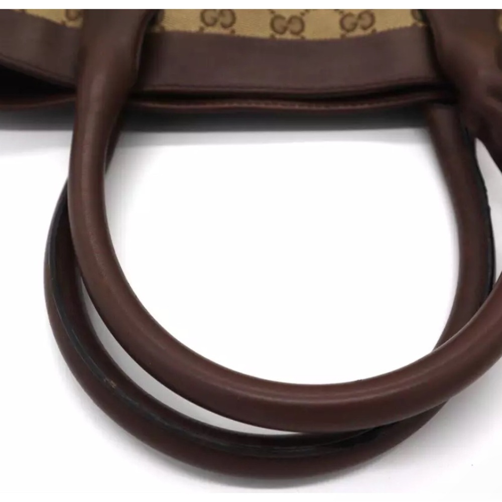 GUCCI GG Canvas Hand Bag Beige 1119 Authentic in EUC STUNNING BAG - Picture 11 of 16